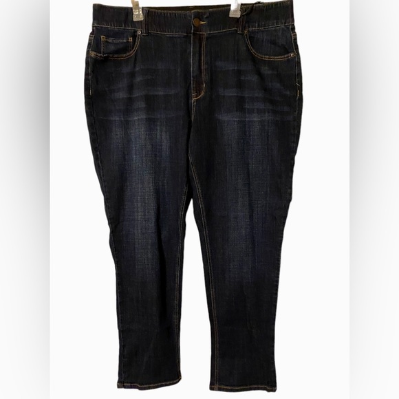 People's Liberation Blue Tapered Jeans Women’s 20W High Rise Stretch New NWT - Picture 10 of 16